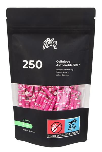 Kailar Cellulose Aktivkohle-Filter Slim ø 5,9mm, 250 Tips/Beutel, pink von Kailar — online kaufen bei Only Bubatz