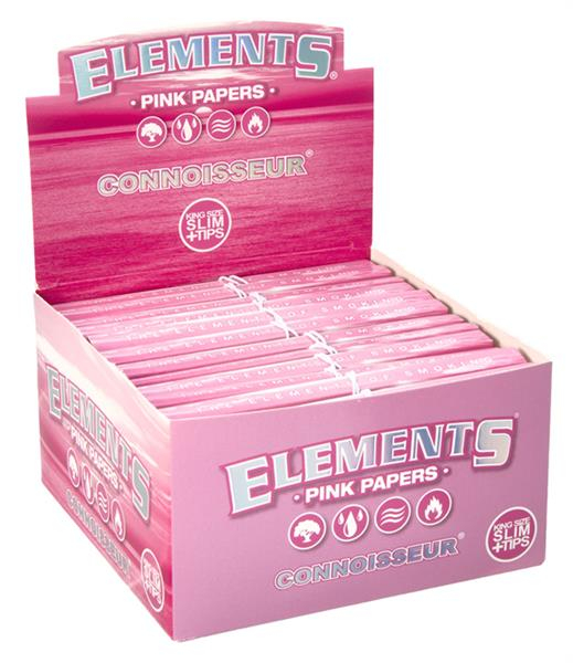 Elements PINK Connoisseur KS SLIM Zigarettenpapier & Filtertips (1 Box) von Elements — online kaufen bei Only Bubatz
