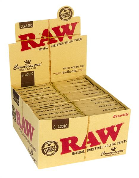 RAW Classic KS Slim Connoisseur Papier + Filtertips (1 Box) von RAW — online kaufen bei Only Bubatz