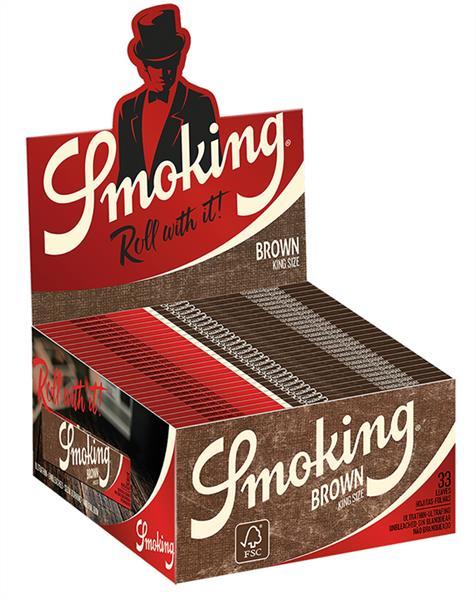 Smoking BROWN Unbleached King Size Papier (1 Box) von Smoking — online kaufen bei Only Bubatz