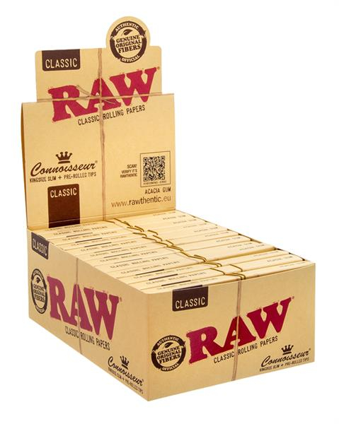 RAW Classic Connoisseur 1 1/4 Papier + Prerolled Filtertips (1 Box) von RAW — online kaufen bei Only Bubatz
