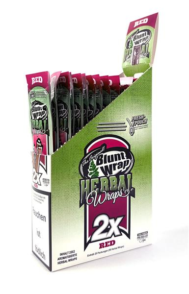 Blunt Wrap Herbal Wraps, RED (1 Box) — Vorschaubild