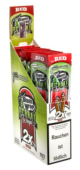 Blunt Wrap Herbal Wraps, RED (1 Box) — online kaufen bei Only Bubatz