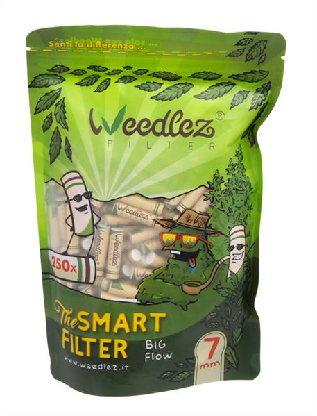WEEDLEZ® Big Flow 7mm CLASSIC Smart Filter Zellulose-Aktivkohlefilter, 250er von WEEDLEZ — online kaufen bei Only Bubatz