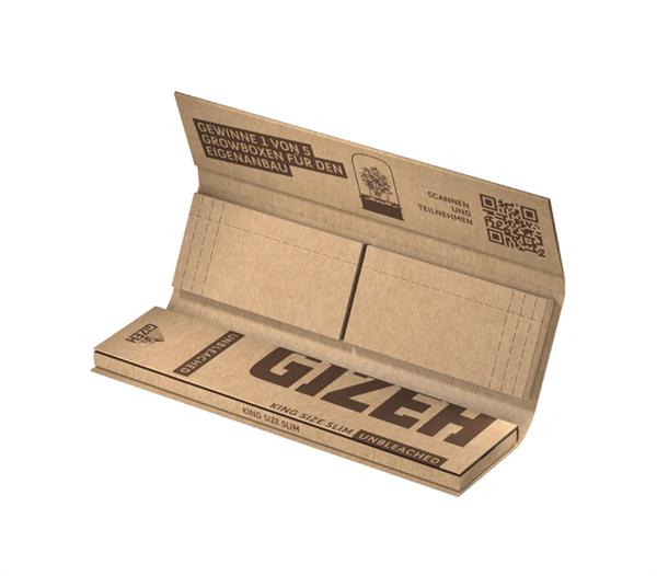 Gizeh Unbleached King Size Slim Papier + Tips (1 Box) — Vorschaubild