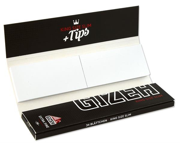 Gizeh Extra Fine (Black) King Size Slim Papier + Tips (1 Box) — Vorschaubild