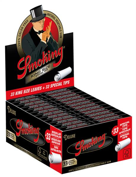 Smoking DeLuxe King Size Slim Papier + Filtertips (1 Box) von Smoking — online kaufen bei Only Bubatz