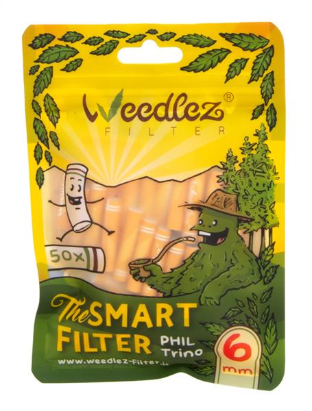 WEEDLEZ® Phil Trino 6mm YELLOW Smart Filter Zellulose-Aktivkohlefilter, 50er von WEEDLEZ — online kaufen bei Only Bubatz