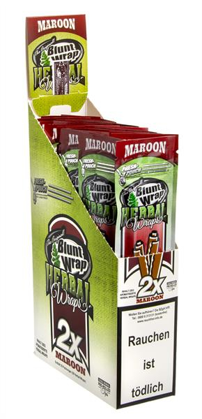 Blunt Wrap Herbal Wraps, MAROON (1 Box) — online kaufen bei Only Bubatz