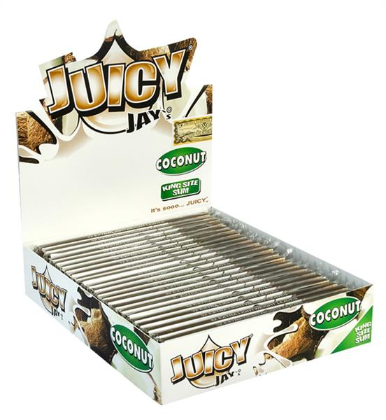 Juicy Jays King Size Slim aromat. Papier, Coconut (1 Box) von Juicy Jays — online kaufen bei Only Bubatz