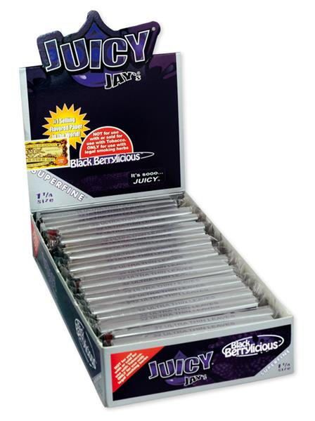 Juicy Jays "SUPERFINE" 1 1/4 aromat. Papier, Black Berrylicious (1 Box) von Juicy Jays — online kaufen bei Only Bubatz