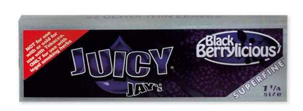 Juicy Jays "SUPERFINE" 1 1/4 aromat. Papier, Black Berrylicious (1 Box) — Vorschaubild