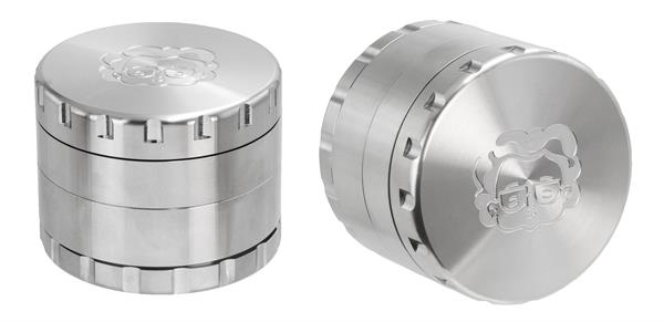 GRANNYS Weed Edelstahl Mühle/Grinder Polinator, 4-part, ø 63mm, silber — Vorschaubild