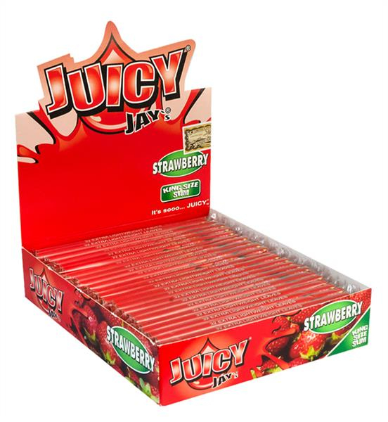 Juicy Jays King Size Slim aromat. Papier, Strawberry (1 Box) von Juicy Jays — online kaufen bei Only Bubatz