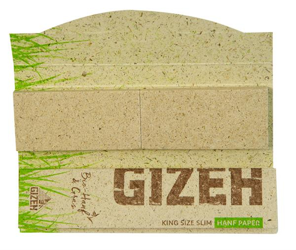 Gizeh Hanf & Gras King Size Slim Papers + Tips Zigarettenpapier (24) (1 Box) — Vorschaubild