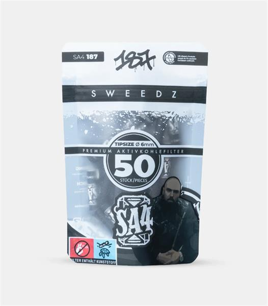 187 Sweedz × Medusafilters Aktivkohlefilter ø 6mm, SA4 schwarz (50) — online kaufen bei Only Bubatz