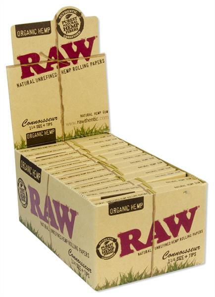 RAW Organic Connoisseur 1 1/4 Papier + Filtertips (1 Box) von RAW — online kaufen bei Only Bubatz