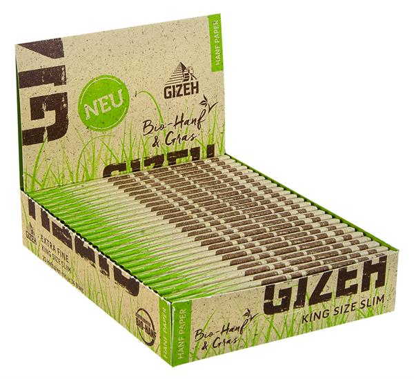 Gizeh Hanf & Gras King Size Slim Zigarettenpapier (1 Box) von Gizeh — online kaufen bei Only Bubatz