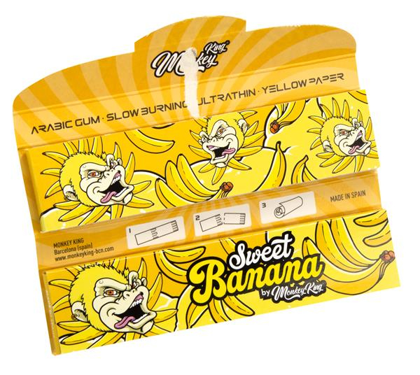 MONKEY KING Smell Pack KSS Papers & Tips "Sweet Banana" (24x 32+32) (1 Box) — Vorschaubild