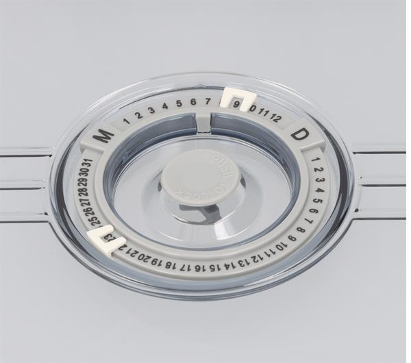 Kunststoff Humidor Clickbox, 32x22x16cm, inkl. Hygrometer, grau/transparent — Vorschaubild