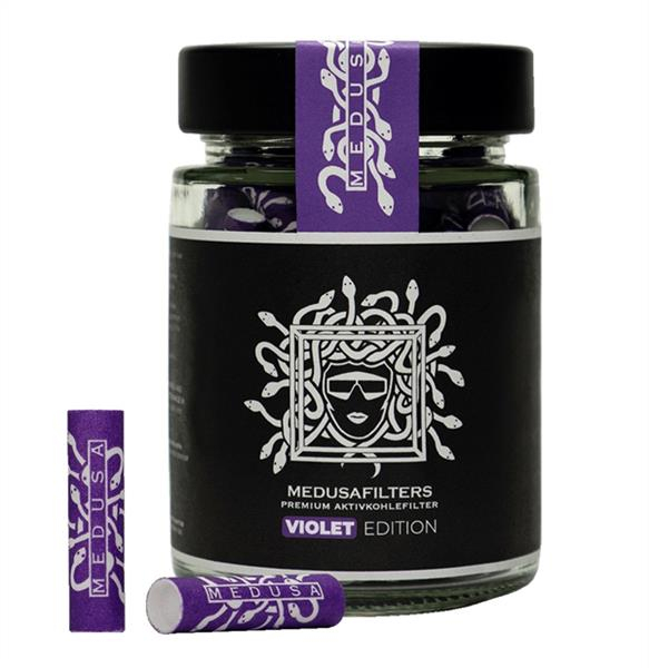 MEDUSA Aktiv-Cellulose-Filter VIOLET EDITION ø 6mm Aktivkohlefilter, 100 Stück im Einmachglas von MEDUSA — online kaufen bei Only Bubatz