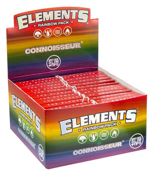 Elements RAINBOW Connoisseur KS SLIM Zigarettenpapier & Filtertips (1 Box) von Elements — online kaufen bei Only Bubatz