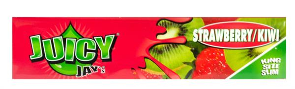 Juicy Jays King Size Slim aromat. Papier, Strawberry & Kiwi (1 Box) — Vorschaubild