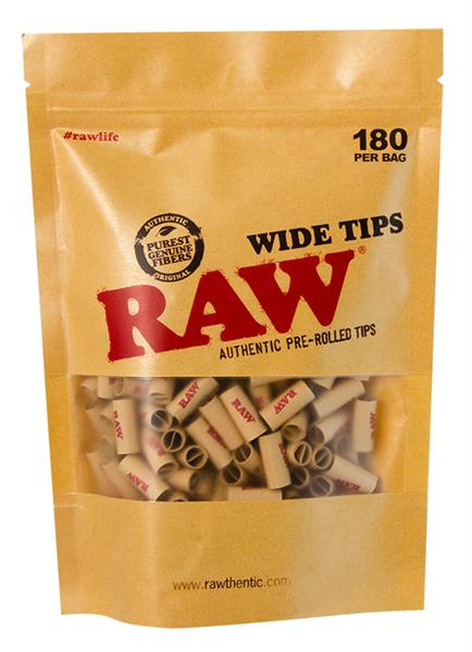 RAW PREROLLED Wide Filtertips, ø 8mm, 180Tips/Beutel von RAW — online kaufen bei Only Bubatz