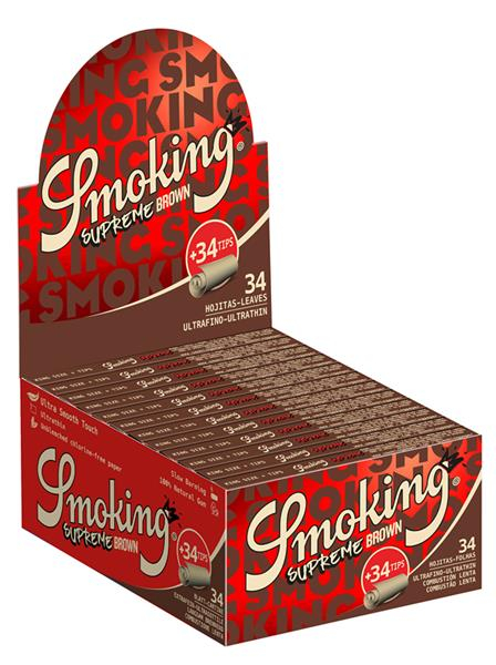Smoking Supreme BROWN Unbleached King Size Papier + Filtertips (1 Box) von Smoking — online kaufen bei Only Bubatz