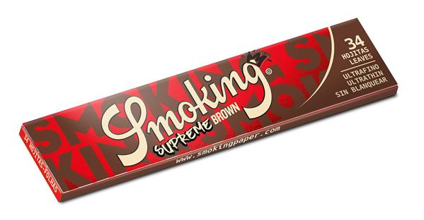 Smoking Supreme BROWN Unbleached King Size Papier (1 Box) — Vorschaubild