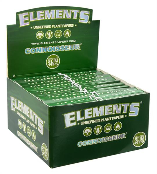 Elements Green KSS Connoisseur Zigarettenpapier + Filtertips (1 Box) von Elements — online kaufen bei Only Bubatz