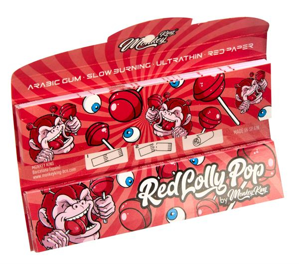 MONKEY KING Smell Pack KSS Papers & Tips "Red Lolly Pop" (24x 32+32) (1 Box) — Vorschaubild
