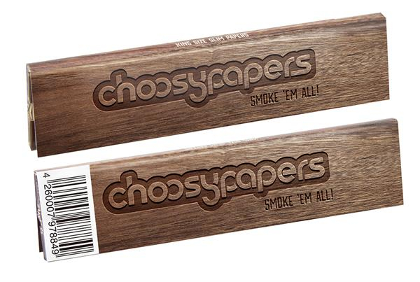 Choosypapers King Size Slim Zigarettenpapier "choosypapers Wood", 25er Box (32 Blatt) — Vorschaubild