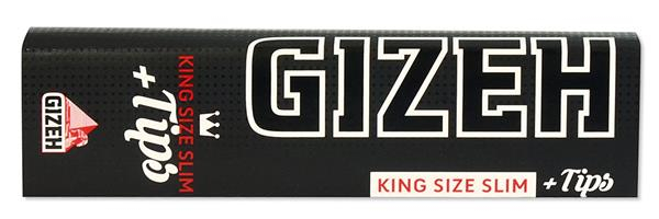 Gizeh Extra Fine (Black) King Size Slim Papier + Tips (1 Box) — Vorschaubild