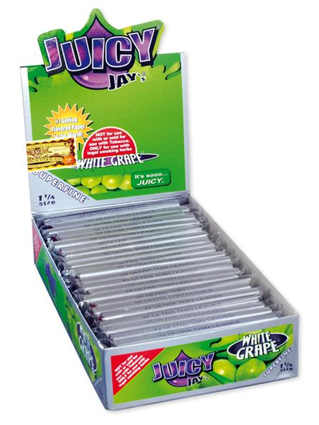 Juicy Jays "SUPERFINE" 1 1/4 aromat. Papier, White Grape (1 Box) von Juicy Jays — online kaufen bei Only Bubatz