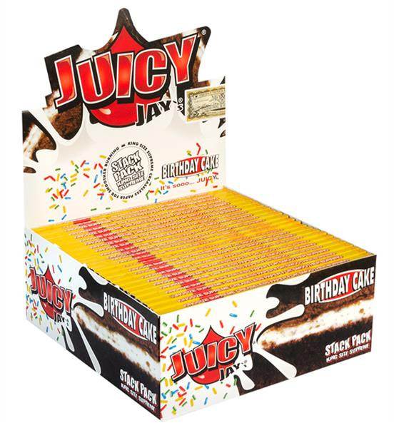 Juicy Jays King Size Slim flavoured Paper, Special Edition: Birthday Cake (1 Box) von Juicy Jays — online kaufen bei Only Bubatz