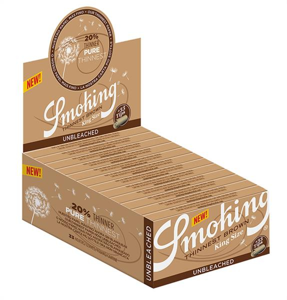 Smoking BROWN Thinnest Paper + Filtertips (1 Box) von Smoking — online kaufen bei Only Bubatz