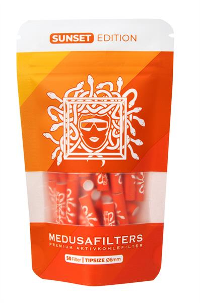 MEDUSA Aktiv-Cellulose-Filter SUNSET EDITION ø 6mm Aktivkohlefilter, 50er Beutel von MEDUSA — online kaufen bei Only Bubatz