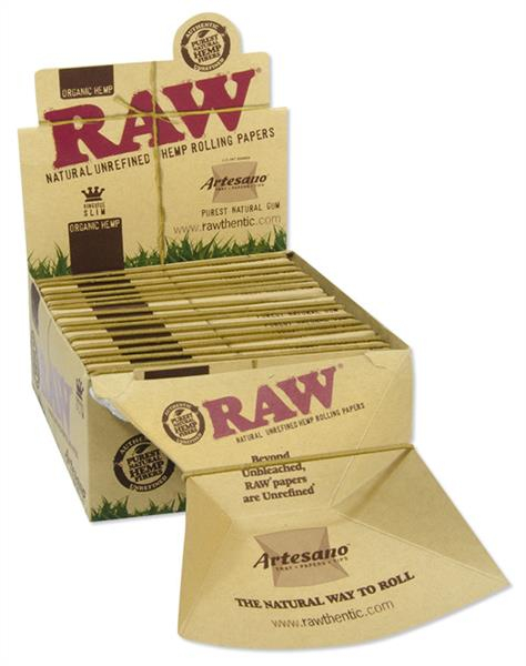 RAW Organic Artesano King Size Slim Papier + Filtertips (1 Box) von RAW — online kaufen bei Only Bubatz