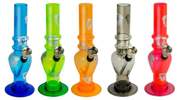 Acryl Mini Bong Straight "Rastaman" — online kaufen bei Only Bubatz