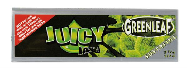 Juicy Jays "SUPERFINE" 1 1/4 aromat. Papier, Greenleaf (1 Box) — Vorschaubild