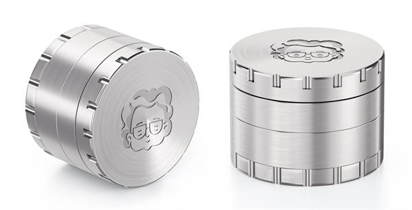 GRANNYS Weed Edelstahl Mühle/Grinder Polinator, 4-part, ø 63mm, silber von Grannys — online kaufen bei Only Bubatz
