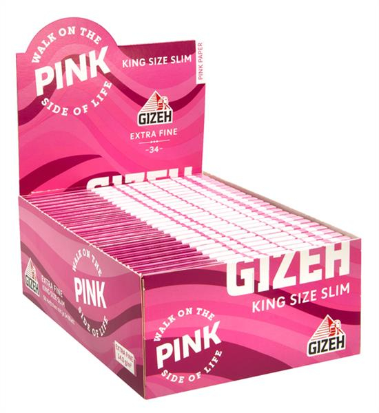 Gizeh ALL PINK King Size Slim Zigarettenpapier (1 Box) von Gizeh — online kaufen bei Only Bubatz