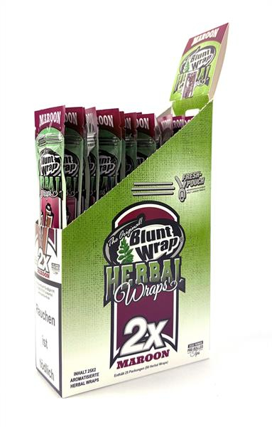 Blunt Wrap Herbal Wraps, MAROON (1 Box) — Vorschaubild