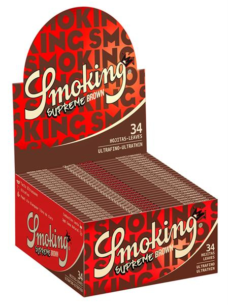 Smoking Supreme BROWN Unbleached King Size Papier (1 Box) von Smoking — online kaufen bei Only Bubatz