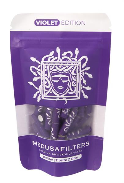 MEDUSA Aktiv-Cellulose-Filter VIOLET EDITION ø 6mm Aktivkohlefilter, 50er Beutel von MEDUSA — online kaufen bei Only Bubatz
