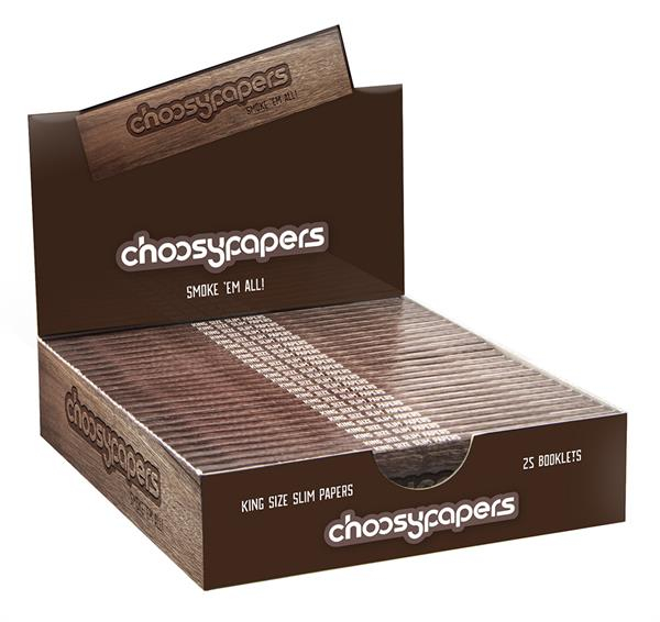 Choosypapers King Size Slim Zigarettenpapier "choosypapers Wood", 25er Box (32 Blatt) von Choosypapers — online kaufen bei Only Bubatz