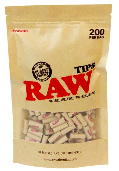 RAW PREROLLED Filtertips, 6mm, 200er Beutel von RAW — online kaufen bei Only Bubatz