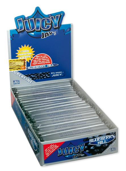 Juicy Jays "SUPERFINE" 1 1/4 aromat. Papier, Blueberry Hill (1 Box) von Juicy Jays — online kaufen bei Only Bubatz