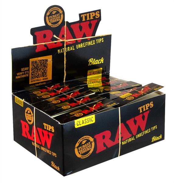 RAW Classic Black Natural Unrefined Filtertips (1 Box) von RAW — online kaufen bei Only Bubatz